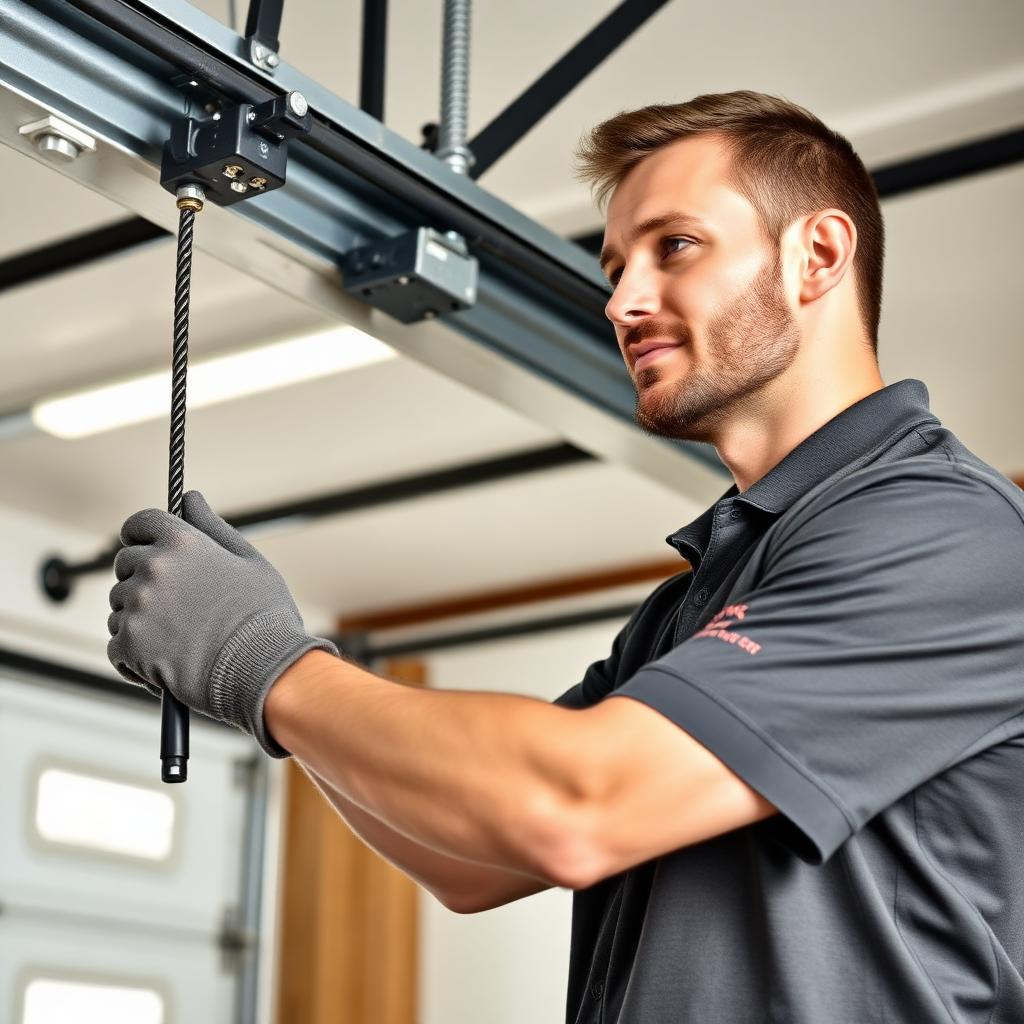 Certified garage door technician performing professional inspection and repair in Sherwood, Oregon
